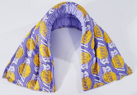 Rice-flax seed therapeutic heating/cooling neck wrap, body pad, rice bag, heat pad, cold pack, LA Lakers