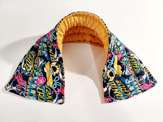 Rice-flax seed therapeutic heating-cooling pad neck wrap, rice bag, heat pad, cold pack, skateboarding