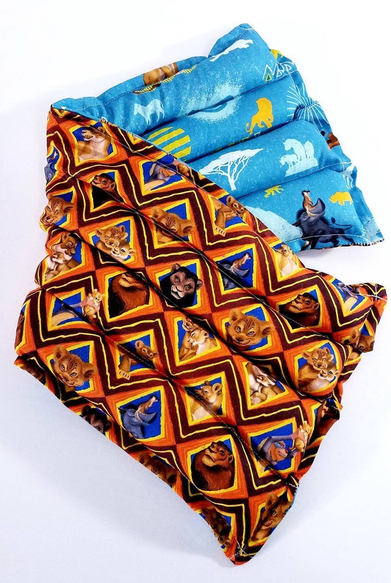 Rice-flax seed therapeutic heating/cooling pad, heat pad, cold pack, doula, The Lion King, Disney, Simba