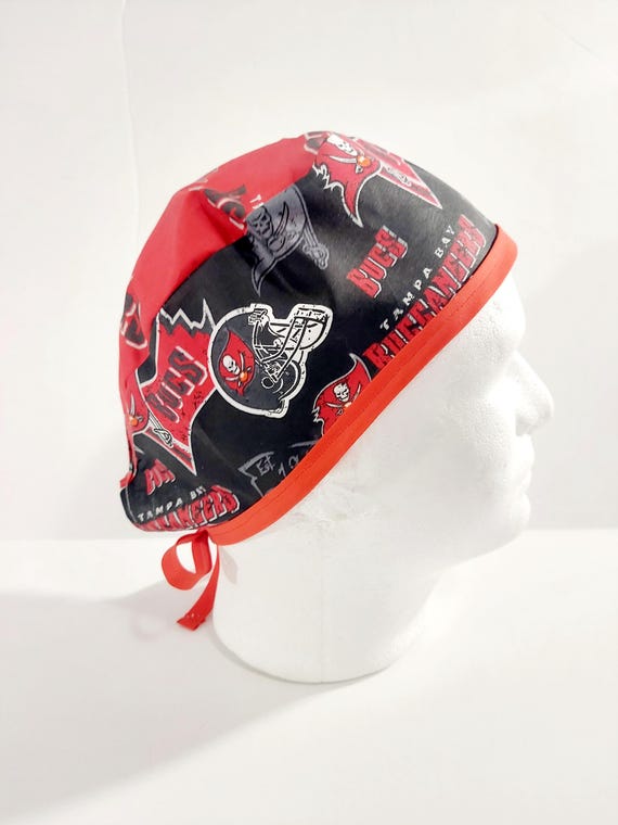 Tampa Bay Buccaneers, Skull Cap, Doo Rag, Welding Cap, Surgical Hat, Scrub Cap, Du Rag, Chemo Hat
