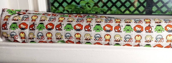 Draft Stoppers, Window draft stoppers, Door breeze stoppers, Cedar *FILLED*, home decor, door draft stopper, Superhero