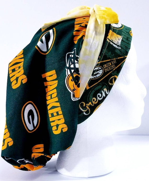 Surgical Cap, Surgical Hat, Surgery Hat, Women's Bouffant Hat, Chemo Hat, Head Covering,  Green Bay Packers