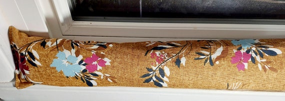 Draft stopper, window draft stopper, door draft stopper, breeze stopper, insect repellant,  cedar *FILLED*, floral