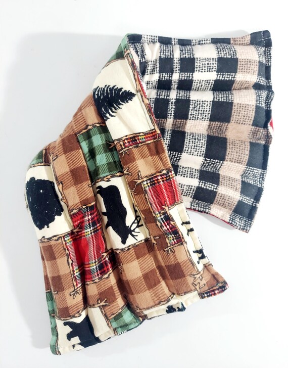 Rice-flax seed therapeutic heating/cooling pad, rice bag, heat pad, cold pack,  wilderness, outdoors, deer