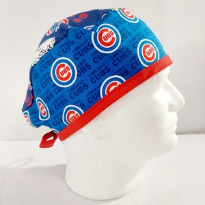 Skull Cap, Doo Rag, Welding Cap, Surgical Hat, Welders Hat, Scrub Cap, Face Mask, Chicago Cubs