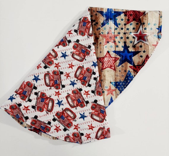 Over the Collar Bandana, Reversible, Dog Collar, Cat Collar, Bandana, Dog Bandana, Cat Bandana, Pet Bandana, Pet Gift, USA, Patriotic, Truck