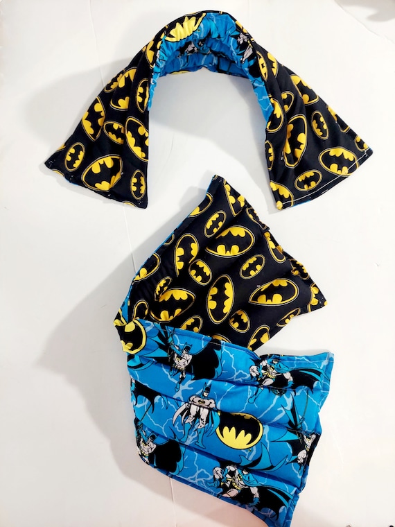 Rice-flax seed therapeutic heating/cooling neck wrap, rice bag, heat pad,  cold pack, superhero