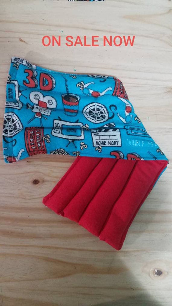 Rice-flax seed therapeutic heating/cooling pad, rice bag, heat pad, cold pack,  movie night, popcorn, movies, ON SALE