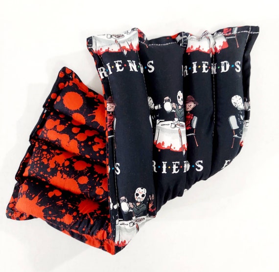 Rice-flax seed therapeutic heating/cooling body pad, rice bag, heat pad, cold pack, doula, Horror Movie, Friends