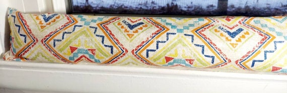 Draft Stopper, Door Draft Stopper, Window Draft Stopper, Breeze Blocker, Door Snake, FILLED W/CEDAR, Aztec, Southwestern, Tribal