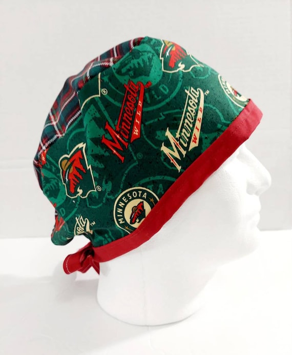 Skull Cap, Doo Rag, Scrub Cap, Surgery Hat, Surgical Cap, Chemo Hat, Minnesota Wilds