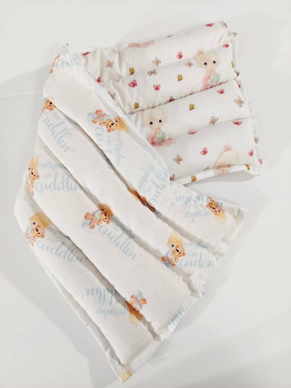 Rice-flax seed therapeutic heating/cooling neck wrap, body pad, rice bag, heat pad, cold pack, Precious Moments