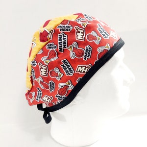 Schädel Kappe, Doo Rag, Verbandmütze, Chirurgische Hut, Schweißerhelm Hut, Gesichtsmaske, Miami Heat