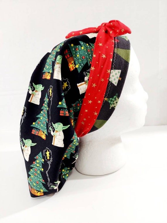 Surgical Cap, Scrub Cap, Surgery Hat, Women's Bouffant Cap, Yoda, Star Wars, Christmas