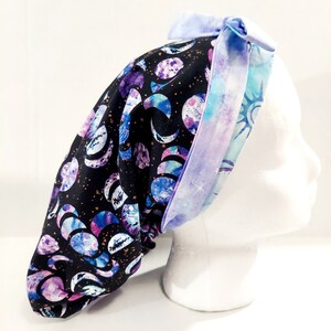 Lunes, céleste, bonnet de gommage, bonnet bouffant pour femme, bonnet de chimio, bonnet de chirurgie, bonnet de chirurgie