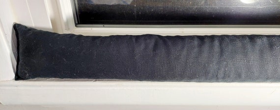 Draft Stopper, Door Draft Stopper, Breeze Stopper, Window Draft Stopper, Breeze Blocker, Insect Repellent, FILLED W/CEDAR, Black