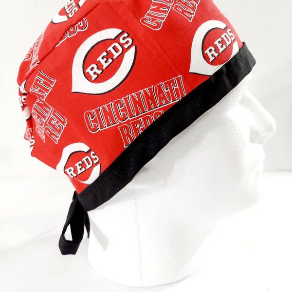 Skull Cap, Doo Rag, Welding Cap, Surgical Hat, Scrub Cap, Surgery Hat,   Cincinnati Reds