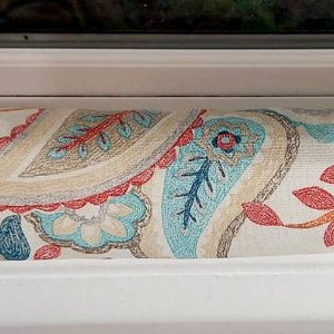 Draft Stopper, Door Draft Stopper, Breeze Blocker, Window Draft Stopper, Door Snake, Insect Repellent, FILLED W/CEDAR, Paisley