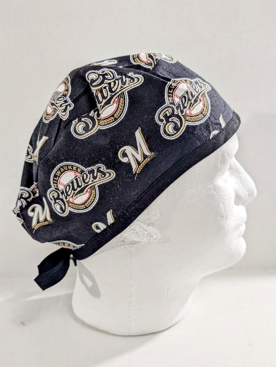Skull Cap, Doo Rag, Scrub Cap, Surgery Hat, Surgical Cap, Welders Cap, Milwaukee Brewers