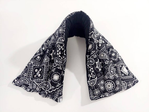 Rice-flax seed heating/cooling neck wrap, heat pad, cold pack, rice bag, eye bag, doula, paisley