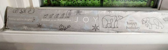 Draft Stopper, Breeze Blocker, Insect Repellent, Window Draft Stopper, Door Draft Stopper, Sound Barrier, FILLED W/CEDAR,Christmas, Holidays
