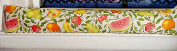 Draft Stopper, Breeze Blocker, Door Draft Stopper, Window Draft Stopper, Door Snake, Insect Repellent, FILLED W/CEDAR, Fruit, Watermelon