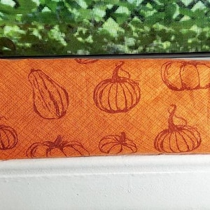Draft Stopper, Door Draft Stopper, Window Draft Stopper, Breeze Blocker, Door Snake, Insect Repellent, FILLED W/CEDAR, Fall, Pumpkins