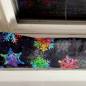 Draft Stopper, Door Snake, Breeze Blocker, Door Draft Stopper, Window Draft Stopper, Insect Repellent, FILLED W/CEDAR, Snowflakes