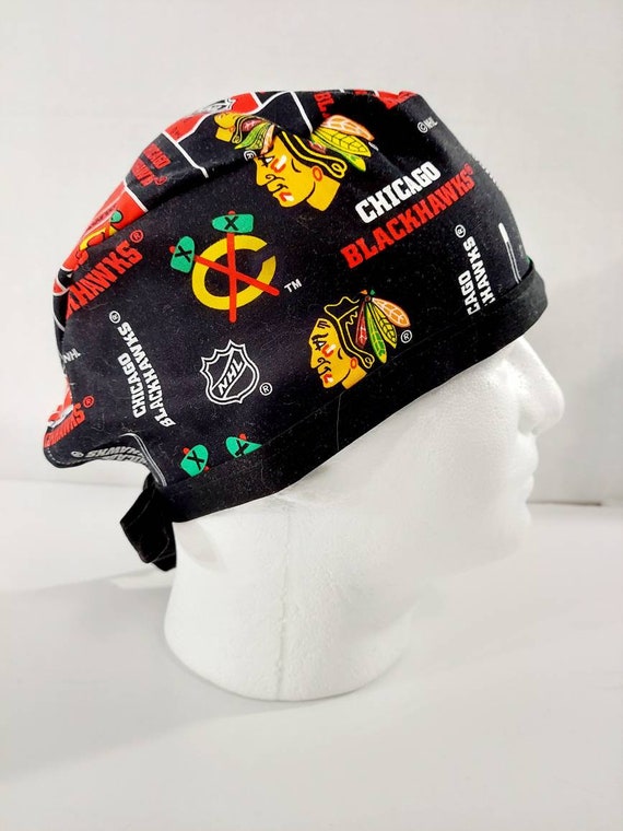 Chicago Blackhawks Skull Cap Doo Rag 