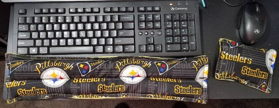 Rice-flax seed ergonomic wrist supports, keyboard wrist supports, mouse wrist supports,  office gifts, computer, Pittsburgh Steelers