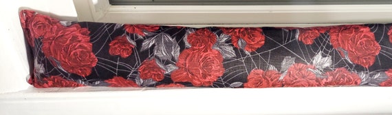 Draft Stoppers, window draft stopper, door draft stopper, cedar FILLED, home decor, Roses, Spiderwebs