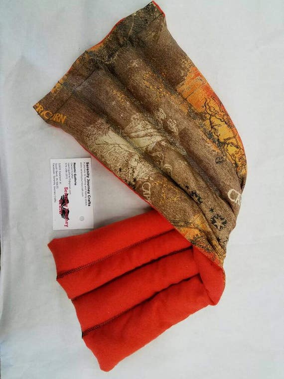 Rice-flax seed therapeutic heating/cooling pad, rice bag, heat pad, cold pack, capicorn