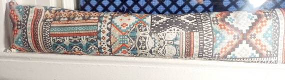 Draft Stopper, Breeze Blocker, Door Draft Stopper, Door Snake, Window Draft Stopper, Insect Repellent, FILLED W/CEDAR, Tribal, Aztec