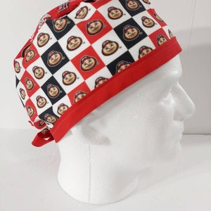 Skull Cap, Doo Rag, Scrub Cap, Surgical Hat, Welding Hat, Face Mask, Ohio State, Buckeyes