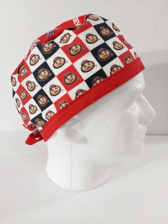 Skull Cap, Doo Rag, Scrub Cap, Surgical Hat, Welding Hat, Face Mask, Ohio State, Buckeyes