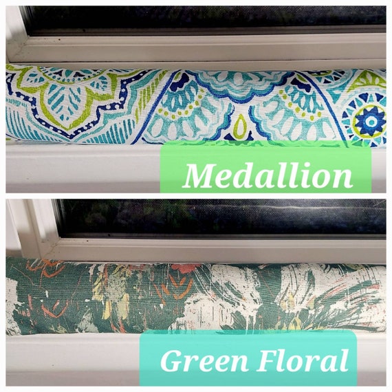 Draft Stopper, Breeze Stopper, Door Draft Stopper, Window Draft Stopper, Door Snake, Water-Resistant Fabric, *CEDAR FILLED*, Medallion