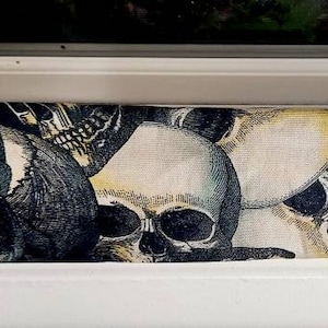 Draft Stopper, Door Draft Stopper, Window Draft Stopper, Door Snake, Breeze Blocker, Insect Repellent, FILLED W/CEDAR, Skulls