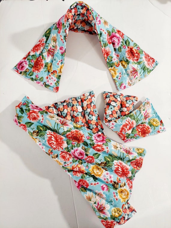Rice-flax seed therapeutic heating-cooling pad, rice bag, heat pad, cold pack, doula, flowers