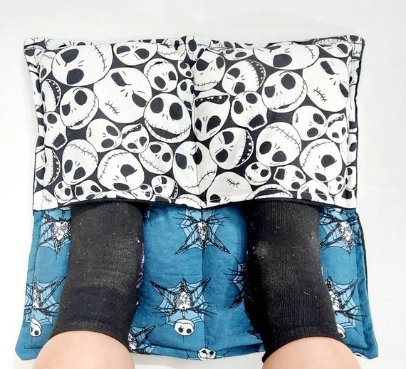 Rice-flax seed therapeutic foot warmers, rice bag, heat pad, cold pack, Nightmare Before Christmas, Jack
