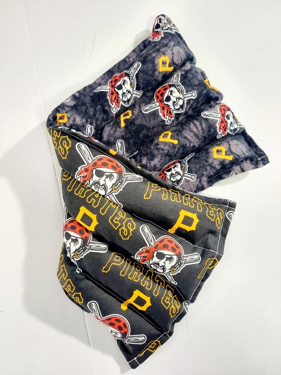 Rice-flax seed therapeutic heating/cooling neck wrap,heat pad, cold pack, rice bag, Pittsburgh pirates