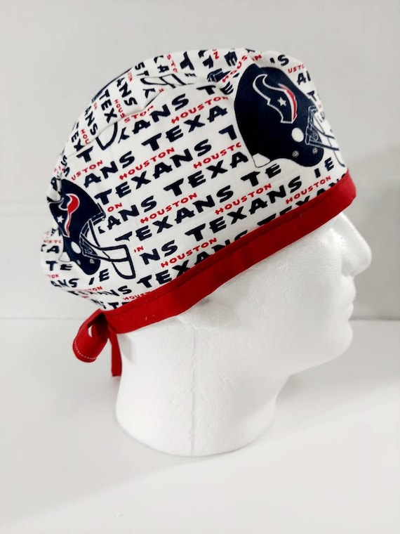 Houston Texans, Skull Cap, Doo Rag, Scrub Cap, Surgical Hat, Welding Cap, Surgery Cap, Houston Texans