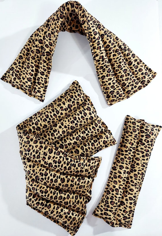 Rice-flax seed therapeutic heating/cooling pad, rice bag, heat pad, cold pack, doula, leopard print, cheetah print
