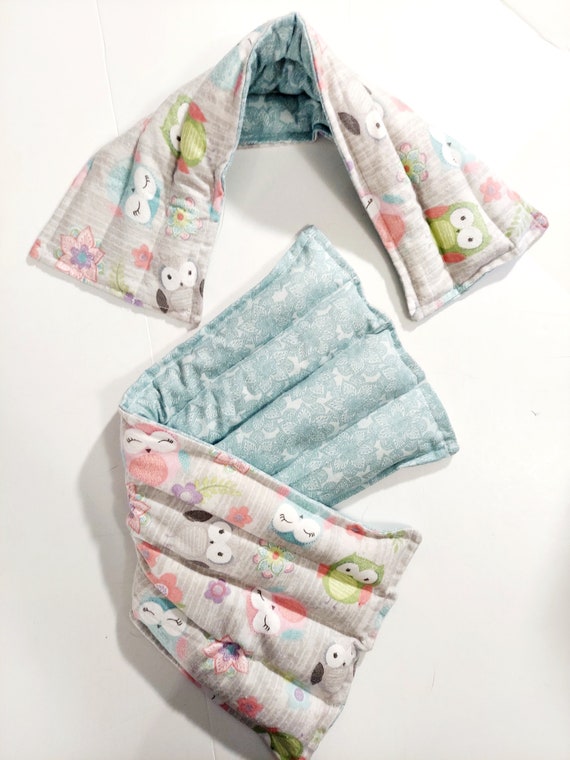 Rice-flax seed therapeutic heating-cooling pad, heat pad, cold pack, rice bags, doula, owls