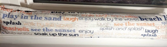 Draft Stopper, Breeze Stopper, Insect Repellent, Window Draft Stopper, Door Draft Stopper, Cedar *FILLED*, Beach, Sunsets