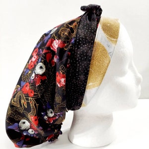 Scrub Cap, Women&#39;s Bouffant Cap, Chemo Hat, Surgical Cap, Surgery Hat, Halloween, Skulls