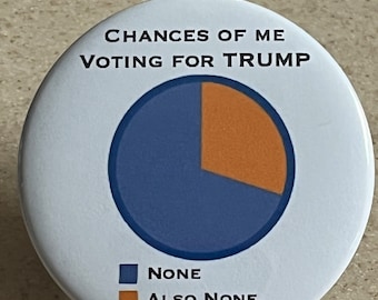 Anti-Trump Pin-Back Button or Magnet 2 1/4 inch