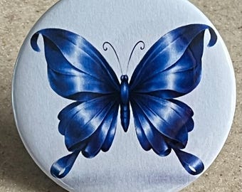 Blauer Schmetterling Survivor Support Pins und Magnet