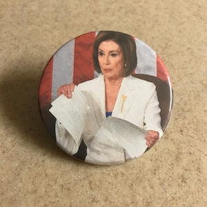 Nancy Pelosi State of the Union Pin-Back Button or Magnet 2 1/4 in. Riiiiiip!