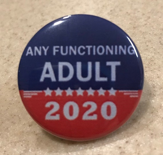 Campaign Pin-Back Button Elizabeth Warren 2020 1 1//2 in