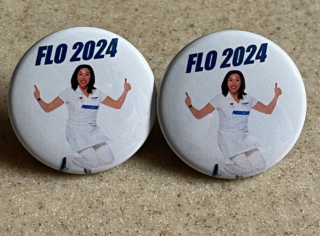 Flo Election Pin-back Buttons 2-pack, flo 2024 1 1/2 Inch. - Etsy